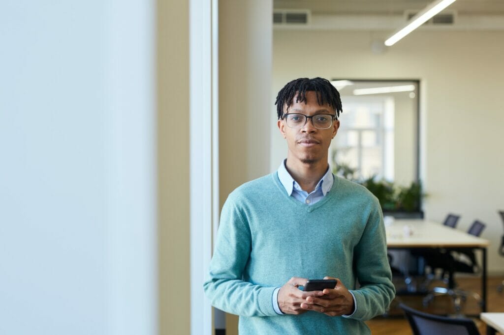 White Collar Worker With Smartphone